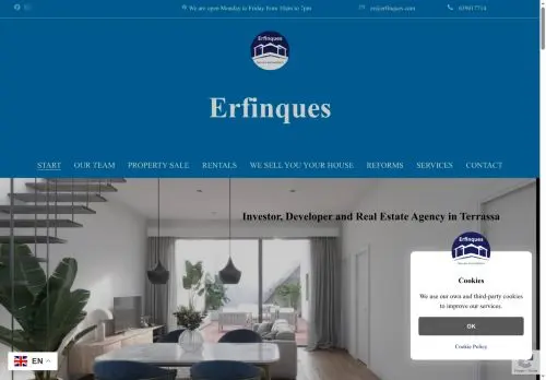 Proyecto real: erfinques.com (captura)